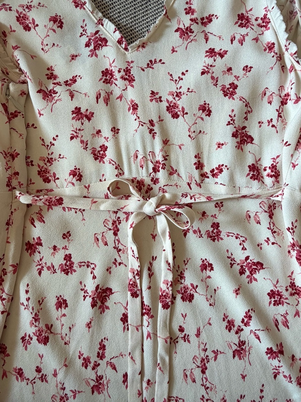 NEW Reformation Anna-Claire Midi V-neck Dress Rosalie White Floral | size XS - Picture 10 of 14